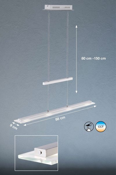 Fischer & Honsel Tenso TW 211224, LED Pendelleuchte 4-fach 19,2W 