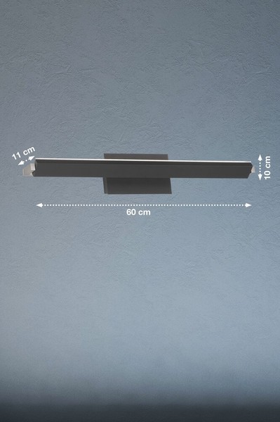 Fischer & Honsel Pare TW LED Wandleuchte CCT 60cm 20W Tunable white steuerbar dimmbar matt sandschwarz 30279