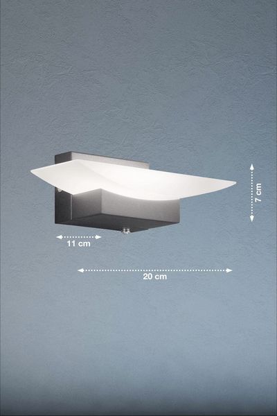 Fischer & Honsel Bowl TW LED Wandleuchte 6,4W Tunable white steuerbar dimmbar Acrylglas sandschwarz 30291