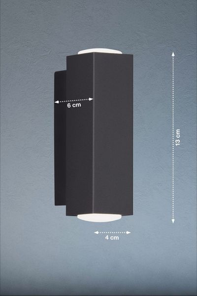 Fischer & Honsel Carlo LED Wandleuchte 2-fach 7W warmweiss Acryl schwarz 30383