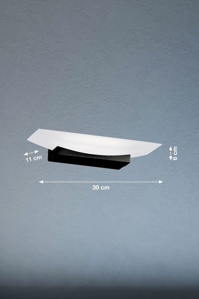 Fischer & Honsel Bowl TW LED Wandleuchte 8,3W Tunable white steuerbar dimmbar Acrylglas sandschwarz 30418