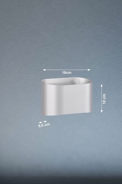 Fischer & Honsel Wall LED Wandleuchte 2-fach 5,7W warmweiss silber IP44 30425