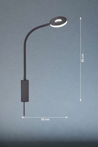Fischer & Honsel Cama LED Wandspot flex 5,7W warmweiss schaltbar sandschwarz 30432