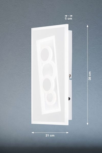 Fischer & Honsel Ratio LED Wandleuchte 16,3W Tunable white steuerbar dimmbar Acryl weiß 30434