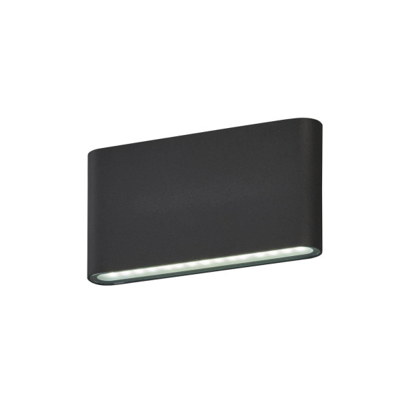 Fischer & Honsel Scone LED Wandleuchte 2-fach 10,4W warmweiss Glas satiniert sandschwarz IP44 30557