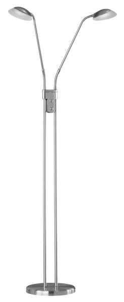 Fischer & Honsel Pool TW LED Stehleuchte 2-fach 9,7W Tunable white steuerbar dimmbar Glas alabasterfarben nickel 40074