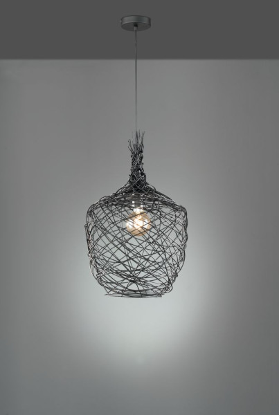 Fischer & Honsel Milo Pendelleuchte E27 schwarz 60502