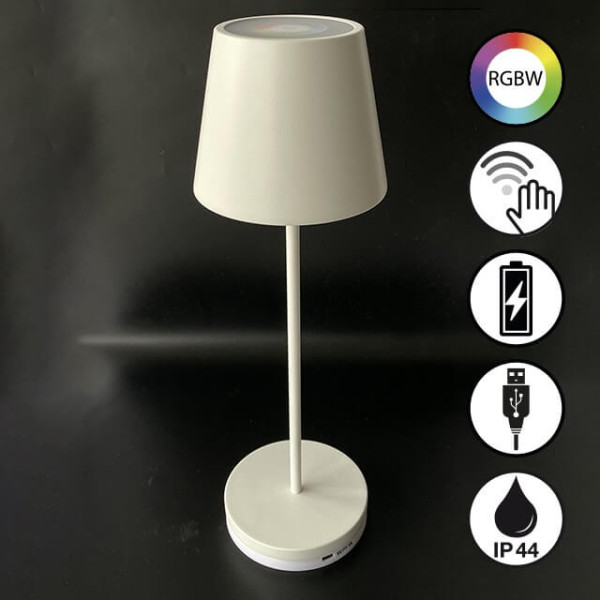 FHL Cosenza 2.0 LED Akku-Outdoorleuchte USB 2,2W RGBW steuerbar dimmbar sandweiß IP44 850337