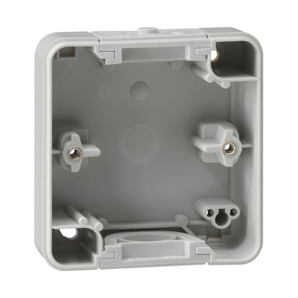 Gira 006135 Gehäuse-Unterteil 1-fach o.Leitungseinführung WG AP Grau