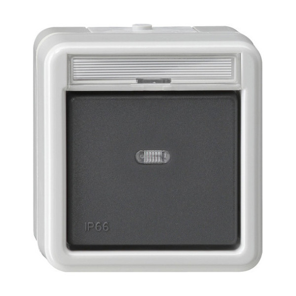 Gira 015231 Wipptaster Schließer sMK Beschriftungsfeld WD AP Grau