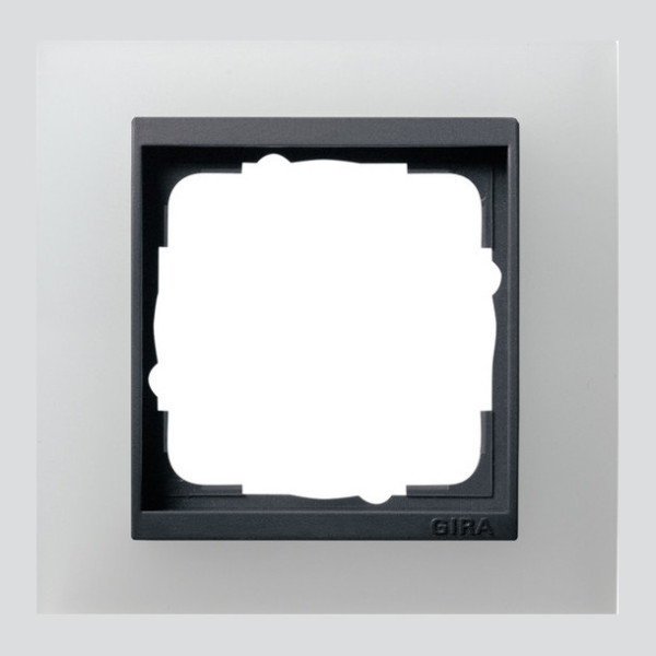 Gira 021124 Abdeckrahmen 1-fach Zwischenrahmen AN Gira Event Opak Weiß