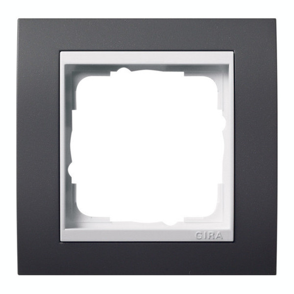 Gira 0211328 Abdeckrahmen 1-fach Zwischenrahmen RW Gira Event Anthrazit