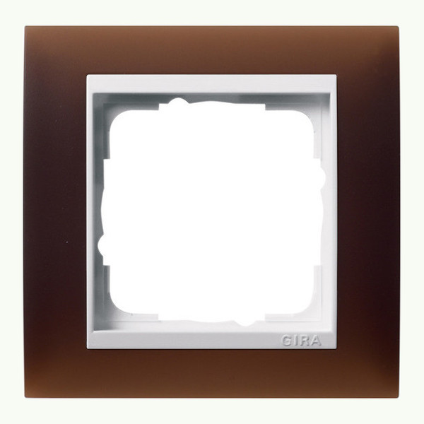 Gira 0211331 Abdeckrahmen 1-fach Zwischenrahmen RW Gira Event Opak Dklbraun