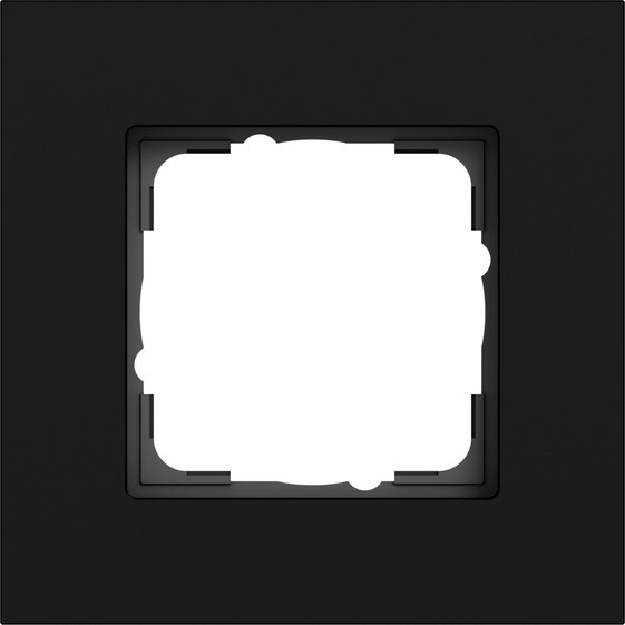 Gira 0211409 Abdeckrahmen 1-fach Gira Esprit Alum.Schwarz m(lack.)