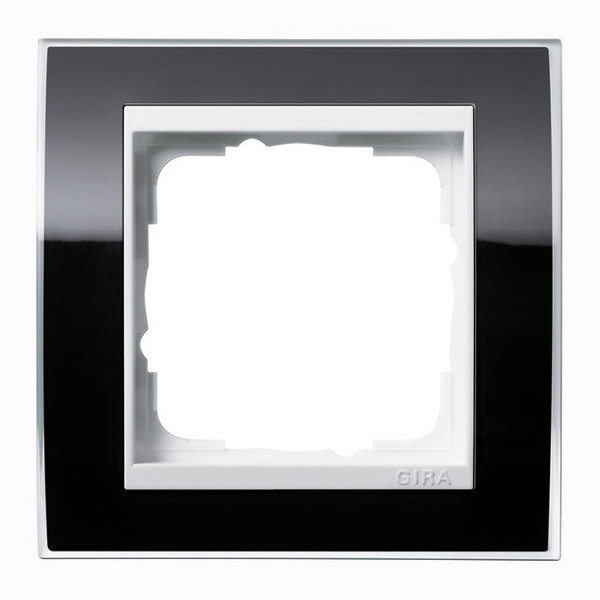 Gira 0211733 Abdeckrahmen 1-fach Zwischenrahmen RW Gira Event Klar Schwarz