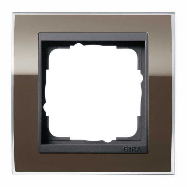 Gira 0211768 Abdeckrahmen 1-fach Zwischenrahmen AN Gira Event Klar Braun