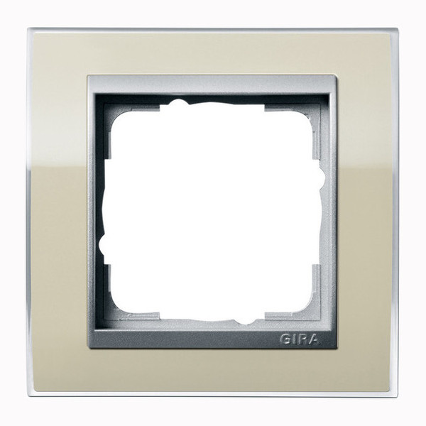 Gira 0211776 Abdeckrahmen 1-fach Zwischenrahmen F Alu Gira Event Klar Sand