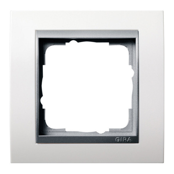 Gira 0211806 Abdeckrahmen 1-fach Zwischenrahmen F Alu Gira Event Reinweiß