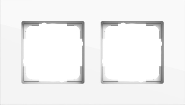 Gira 0212403 Abdeckrahmen 2-fach Gira Esprit Alum.Reinweiß(lack.)