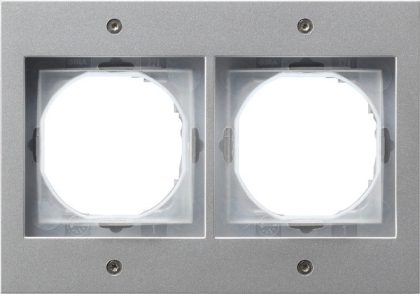 Gira 021265 Abdeckrahmen 2-fach Gira TX_44 (WG UP) F Alu