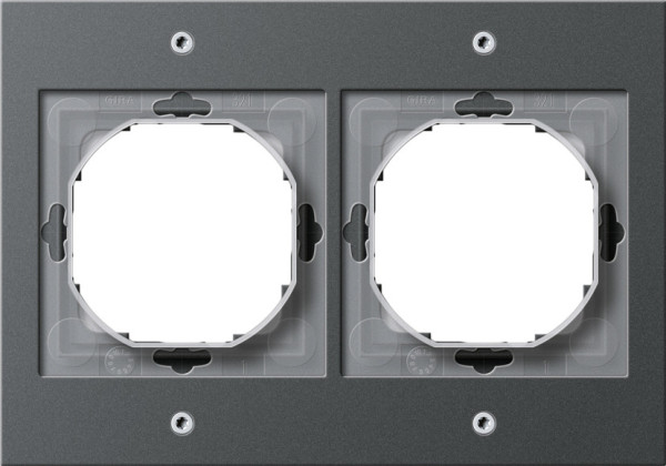 Gira 021267 Abdeckrahmen 2-fach Gira TX_44 (WG UP) Anthrazit