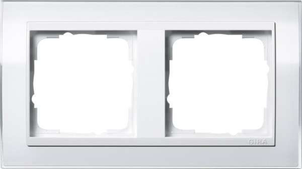 Gira 0212723 Abdeckrahmen 2-fach Zwischenrahmen RW Gira Event Klar Weiß