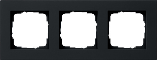 Gira 0213095 Abdeckrahmen 3-fach flach Gira E2 Schwarz m