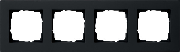 Gira 0214095 Abdeckrahmen 4-fach flach Gira E2 Schwarz m