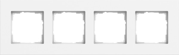 Gira 0214407 Abdeckrahmen 4-fach Gira Esprit Alum.Reinweiß m(lack.)