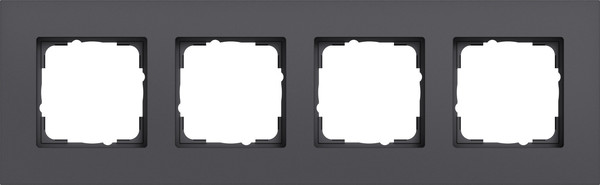 Gira 0214408 Abdeckrahmen 4-fach Gira Esprit Alum.Anthrazit(lack.)