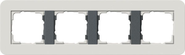 Gira 0214421 Abdeckrahmen 4-fach Gira E3 Hellgrau/Anthrazit