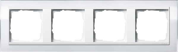Gira 0214723 Abdeckrahmen 4-fach Zwischenrahmen RW Gira Event Klar Weiß