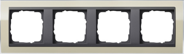 Gira 0214778 Abdeckrahmen 4-fach Zwischenrahmen AN Gira Event Klar Sand