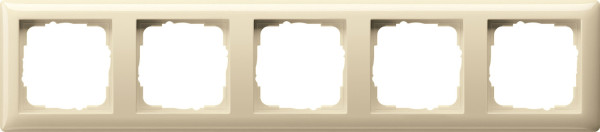 Gira 021501 Abdeckrahmen 5-fach Standard 55 Cremeweiß