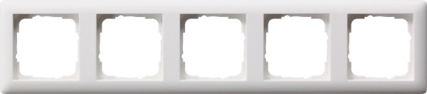 Gira 021504 Abdeckrahmen 5-fach Standard 55 Reinweiß m