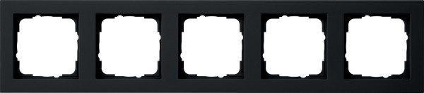 Gira 021509 Abdeckrahmen 5-fach Gira E2 Schwarz m