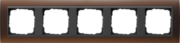 Gira 021513 Abdeckrahmen 5-fach Zwischenrahmen AN Gira Event Opak Dklbraun