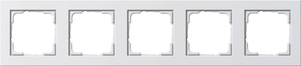 Gira 021529 Abdeckrahmen 5-fach Gira E2 Reinweiß