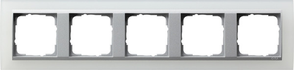 Gira 021550 Abdeckrahmen 5-fach Zwischenrahmen F Alu Gira Event Opak Weiß