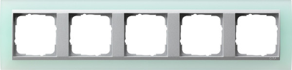 Gira 021551 Abdeckrahmen 5-fach Zwischenrahmen F Alu Gira Event Opak Mint