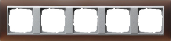 Gira 021559 Abdeckrahmen 5-fach Zwischenrahmen F Alu Gira Event Opak Dklbraun