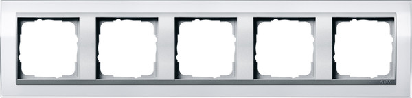 Gira 0215726 Abdeckrahmen 5-fach Zwischenrahmen F Alu Gira Event Klar Weiß