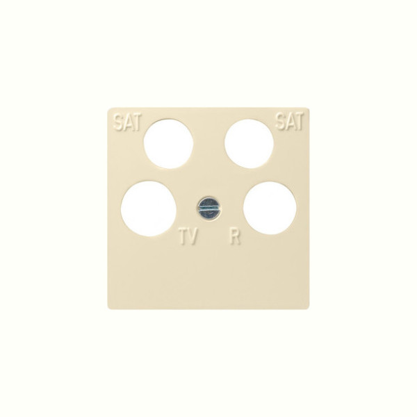 Gira 025901 Zentralplatte 4-fach Zubehör Cremeweiß