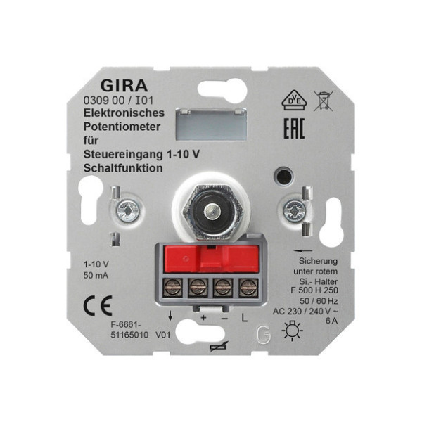 Gira 030900 Potentiometer Steuer 1 - 10 V Schaltfkt Einsatz