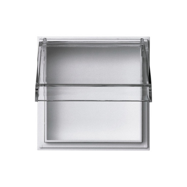 Gira 040966 Adapterrahmen Klappdeckel transparent Gira TX_44 (WG UP) Reinweiß