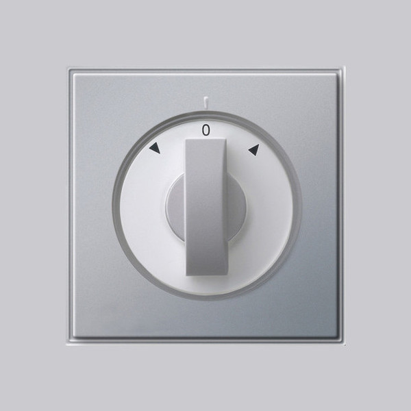 Gira 066665 Abdeckung Knebel Zeitschalter + Jalousie Gira TX_44 (WG UP) F Alu