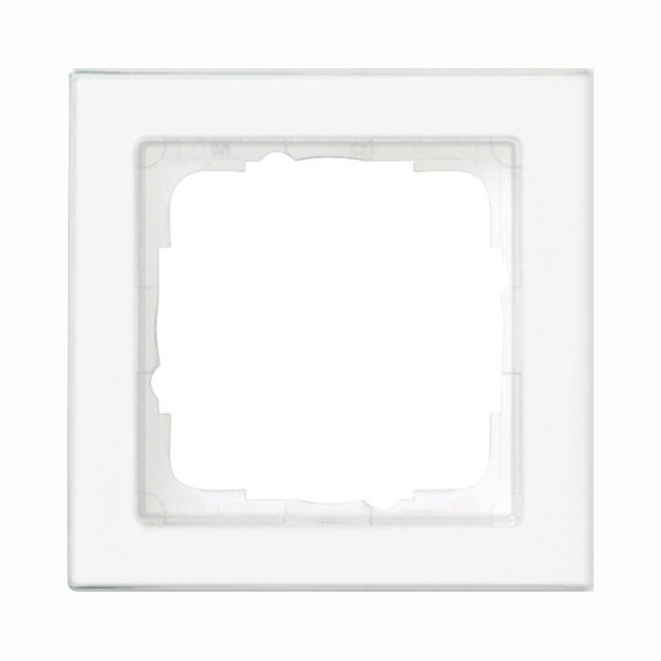 Gira 071122 Abdeckrahmen 1-fach durchgängig beschreibbar Gira E2 Klar/Reinweiß