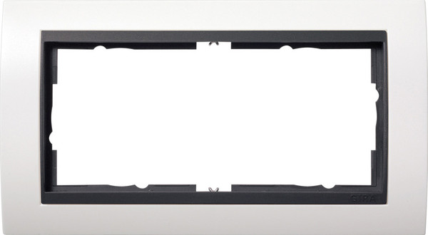 Gira 100207 Abdeckrahmen 2-fach ohne Mittelsteg Zwischenrahmen AN Gira Event Reinweiß m