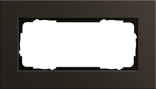 Gira 1002127 Abdeckrahmen 2-fach ohne Mittelsteg Gira Esprit Alum.Braun(elox.)