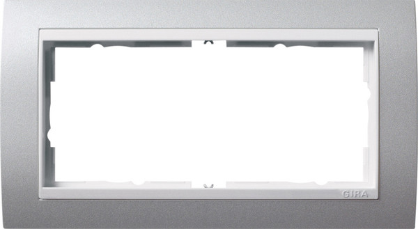 Gira 1002326 Abdeckrahmen 2-fach ohne Mittelsteg Zwischenrahmen RW Gira Event F Alu